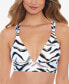 Фото #1 товара Salt + Cove 281971 Juniors' Seeing Stripes Cross-Back Bikini Top, Swimsuit L