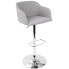 Фото #3 товара Daniella Adjustable Barstool with Swivel in Light