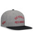 Фото #1 товара Men's Heather Gray Detroit Red Wings Elements Flat Brim Leather Strap back Hat