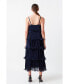 ფოტო #3 პროდუქტის Women's Pleated Tiered Long Dress