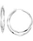 ფოტო #2 პროდუქტის Interlocking Hoop Earrings in 14k Gold-Plated Silver and Sterling Silver