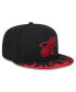 Men's Black Miami Heat 2024 NBA All-Star Game Rally Drive Flames 9FIFTY Snapback Hat
