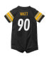 Фото #4 товара Футболка для малышей Nike игровая модель T.J. Watt Pittsburgh Steelers черная