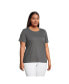 Фото #3 товара Plus Size Relaxed Supima Cotton Short Sleeve Crewneck T-Shirt