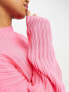 Hollister cropped knit jumper in pink