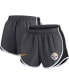 ფოტო #1 პროდუქტის Women's Charcoal Pittsburgh Steelers Plus Size Logo Performance Tempo Shorts