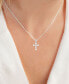 Фото #2 товара Macy's children's Imitation Pearl Cross Pendant Necklace, 13" + 2" extender