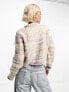 Фото #8 товара Only balloon sleeve jumper in pastel stripe