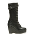 Фото #2 товара Harley-Davidson Celina 10" Lace Wedge D84732 Womens Black Motorcycle Boots