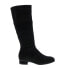 Фото #1 товара Aquatalia Livia Dr Sde Stetch Sde Womens Black Suede Zipper Knee High Boots 10