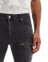 Фото #4 товара ASOS DESIGN spray on jeans with power stretch and rips in washed black