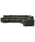 Фото #4 товара CLOSEOUT! Jazlo 6-Pc. Leather Sectional with 2 Power Recliners, Created for Macy's