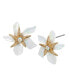 Faux Stone Starfish Flower Stud Earrings