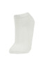 Kadın 3'lü Pamuklu Patik Çorap B8450axns