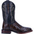 Dan Post Boots Kingsly Caiman Square Toe Cowboy Mens Brown Dress Boots DP4860