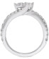 ფოტო #3 პროდუქტის Diamond Two-Stone Engagement Ring (1-1/5 ct. t.w.) in 14k White Gold