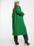 NA-KD x Klara Montes wool blend midi coat in green