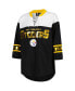 Фото #2 товара Women's Black, White Pittsburgh Steelers Double Team 3, 4-Sleeve Lace-Up T-shirt