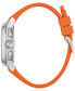 ფოტო #2 პროდუქტის Men's Chronograph Marc Anthony Maquina Orange Silicone Strap Watch 46mm