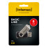 Intenso Basic Line - 8 GB - USB Type-A - 2.0 - 28 MB/s - Swivel - Black - Silver