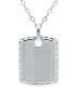 Фото #1 товара Giani Bernini dog Tag Pendant Necklace, 16" + 2" extender, Created for Macy's