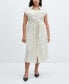 ფოტო #2 პროდუქტის Women's 100% Linen Shirty Dress