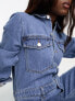 Monki denim boilersuit in blue wash