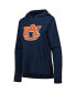 Women's Navy Distressed Auburn Tigers Long Sleeve Hoodie T-shirt and Pants Sleep Set