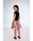 Girl Bi-Material Dress With Rainbow Mesh Bubble Skirt - Toddler Child