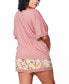 ფოტო #2 პროდუქტის Plus Size 2Pc. Soft Pajama Set Trimmed in Lace