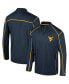 ფოტო #1 პროდუქტის Men's Navy West Virginia Mountaineers Cameron Quarter-Zip Windshirt