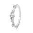 Charming silver ring with zircons RI040W