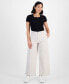 ფოტო #1 პროდუქტის Petite High Rise Wide-Leg Cargo Pants