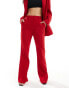 Фото #2 товара Extro & Vert high waisted tailored trouser in red co-ord