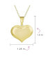 Simple Plain Large Heart Shape Pendant Necklace For Women Gold Plated