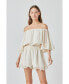 ფოტო #2 პროდუქტის Women's Ruffled Sleeve Romper