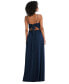 Фото #2 товара Women's Tie-Back Cutout Maxi Dress with Front Slit