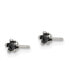 Фото #2 товара Stainless Steel Polished Black Star CZ Stud Earrings