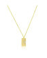 Фото #1 товара Yellow Gold Tone CZ Sun Dog Tag Necklace