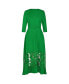 ფოტო #5 პროდუქტის Women's Crepe Boat Neck Applique Cut Out Detail Midi Dress