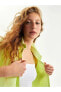 Xsıde Önden Düğme Kapamalı Düz Uzun Kollu Poplin Kadın Gömlek