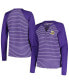 Фото #1 товара Women's Purple Minnesota Vikings Maverick Waffle Henley Long Sleeve T-shirt