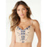 Фото #2 товара Sofia Intimates by Vergara Bustier Top Women M Toasted Almond Floral Embroidered