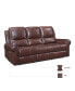Фото #5 товара White Label Florentina 82" Leather Match Power with Power Headrests Double Reclining Sofa