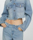 ფოტო #4 პროდუქტის Women's Frayed Ends Detail Wideleg Jeans