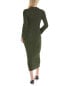 Stateside Double Face Midi Dress Women's Green Xs