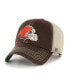 Фото #1 товара Men's '47 Brown, Natural Cleveland Browns Trawler Clean Up Trucker Snapback Hat