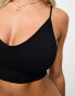 Фото #3 товара Lindex seamless rib cami bralette in black