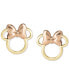 ფოტო #1 პროდუქტის Children's Minnie Mouse Silhouette Stud Earrings in 14k Gold & Rose Gold