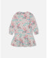 ფოტო #2 პროდუქტის Big Girls Printed Shiny French Terry Dress Gray Mix Printed Unicorn